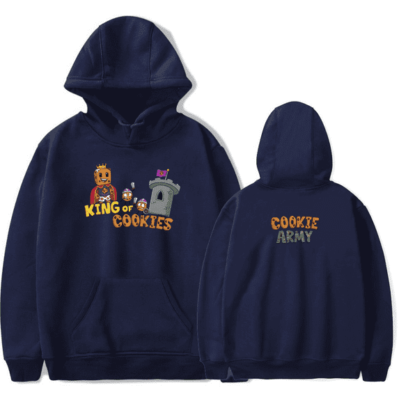 aCookieGod King of Cookies Merch Hoodie Pockets Drawstring Unisex Hooded Sweatshirt Fashion Clothing