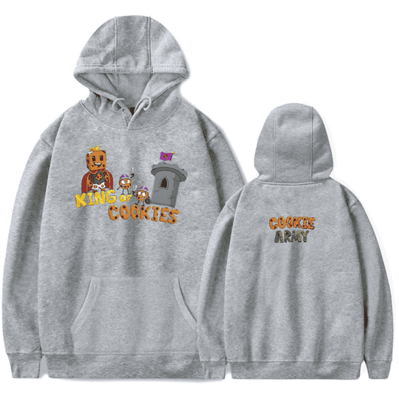 aCookieGod King of Cookies Merch Hoodie Pockets Drawstring Unisex Hooded Sweatshirt Fashion Clothing