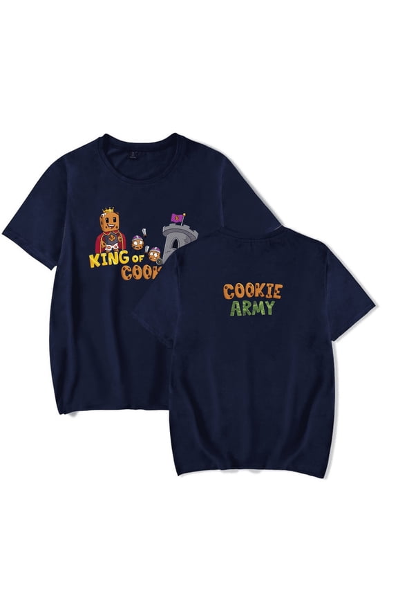 aCookieGod King of Cookies Merch Short Sleeve T-shirt Unisex Fashion Crew Neck Top