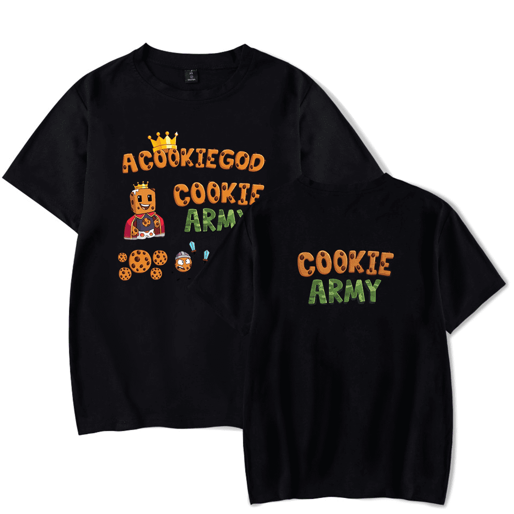 aCookieGod Merch Cookie Army T-Shirt Unisex Fashion Short Sleeve Summer ...