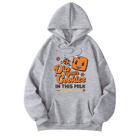 aCookieGod Merch Dip Your Cookie In This Milk Hoodie Printed Hoodies Unisex Long Sleeve Pullover