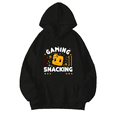 thumbnail image 1 of aCookieGod Merch Gaming And Snacking Hoodie Printed Hoodies Unisex Men Women Long Sleeve Pullover, 1 of 6