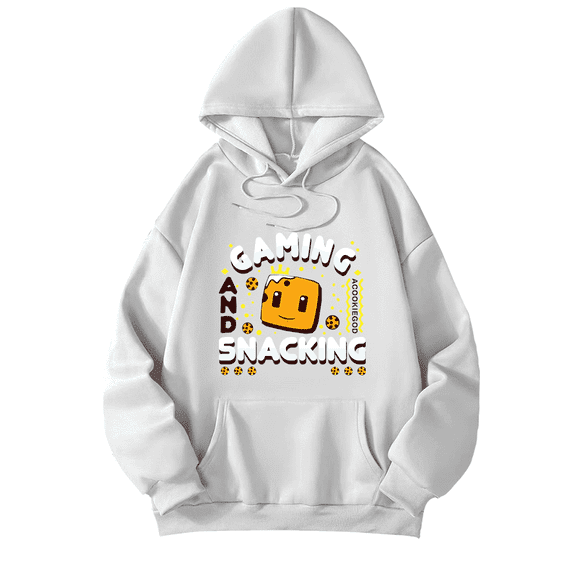 aCookieGod Merch Gaming And Snacking Hoodie Printed Hoodies Unisex Men Women Long Sleeve Pullover
