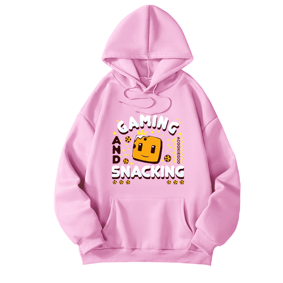 aCookieGod Merch Gaming And Snacking Hoodie Printed Hoodies Unisex Men Women Long Sleeve Pullover