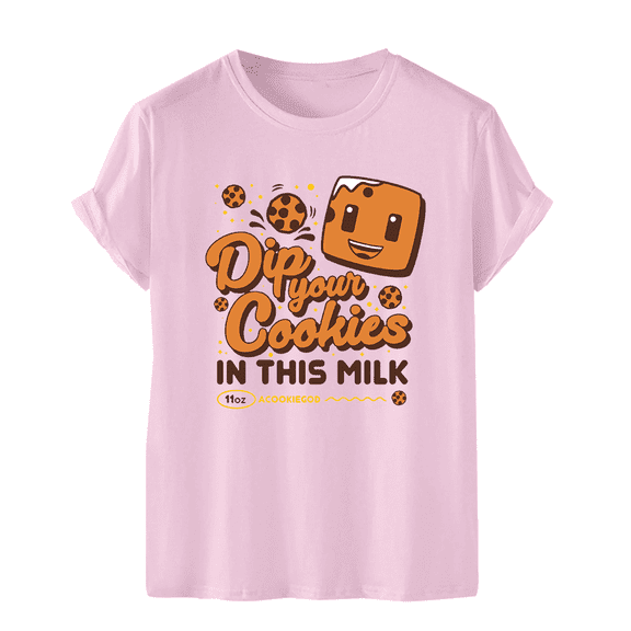 aCookieGod Merch T-Shirt Dip Your Cookies Summer T Shirts Cute Logo For Mens Boys Girls Womens Unisex Top Tee