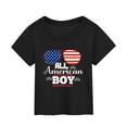 aDJFDG Funny Shirts for Teens Wolf Summer Independence Day English