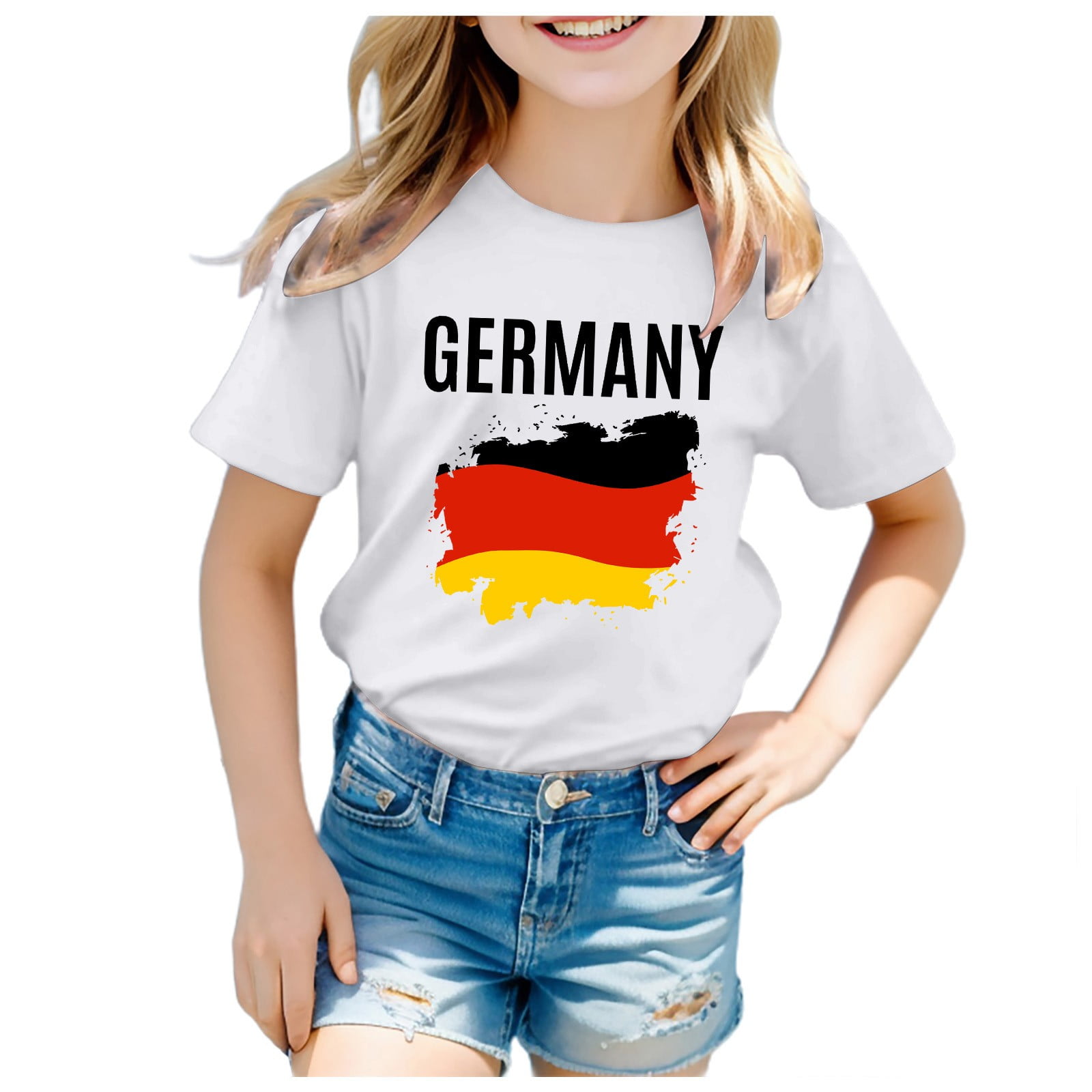 aDJFDG Little Girl Shirts Size 67 Unisex Kids Print Tee Boy Girl Funny