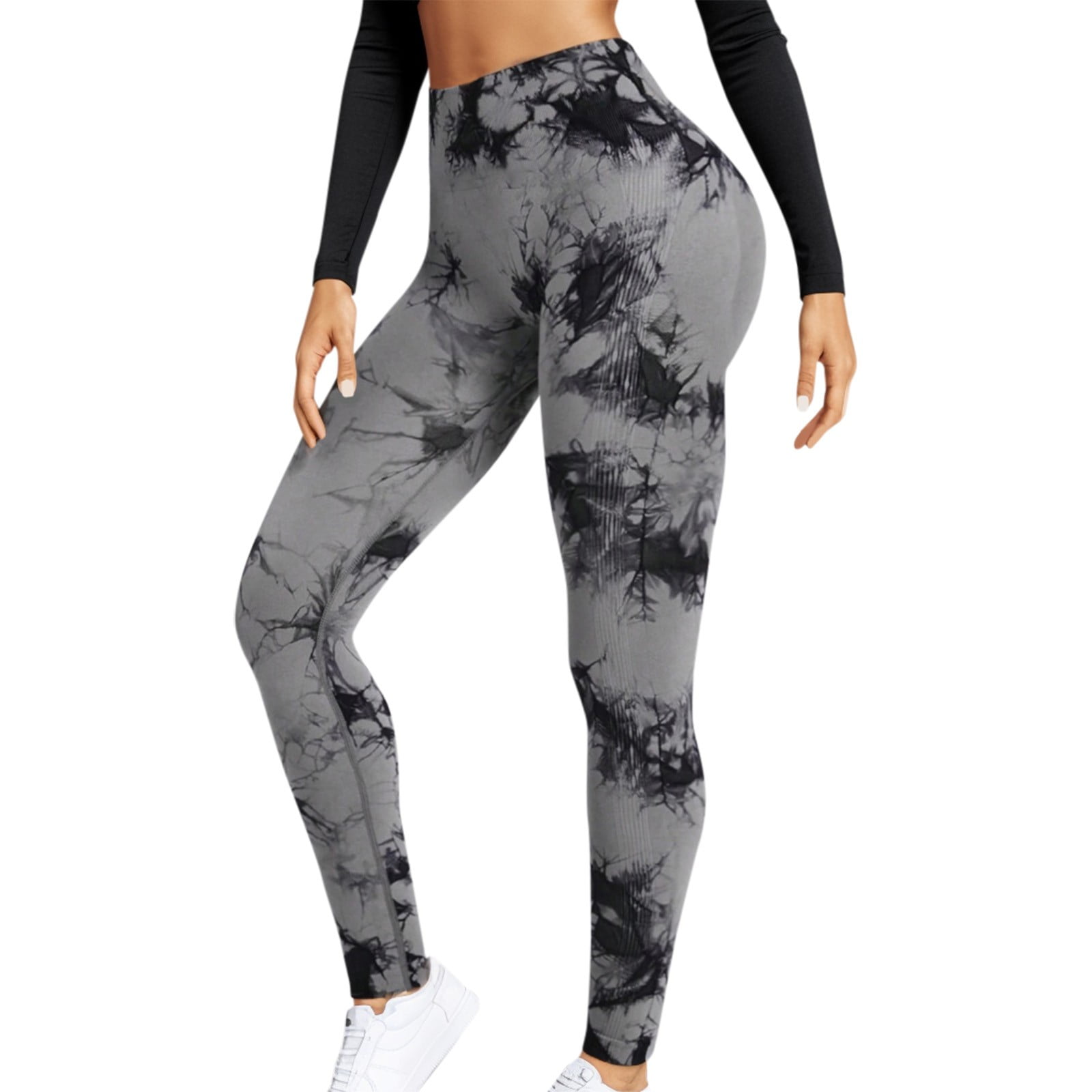 aDJFDGT 2024 Women Yoga Pants Flare Tall Tie Dyed Yoga Pants Seamless