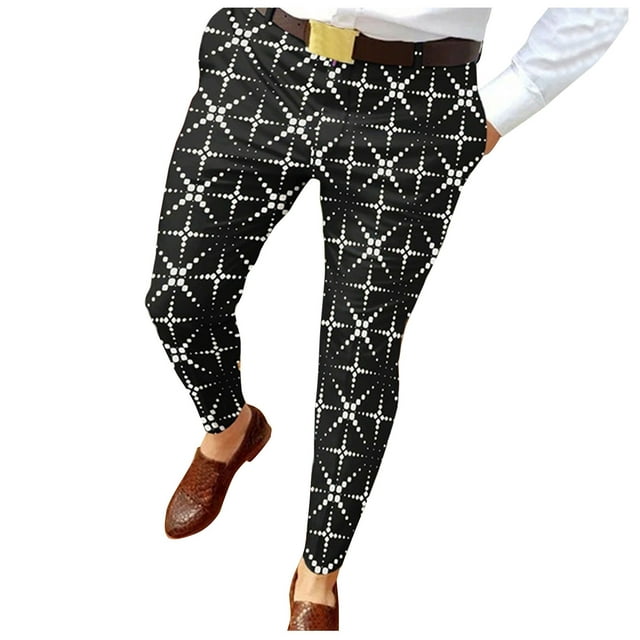 aDJFDGT Beach Pants Men Plus Size Male Fours Trousers Suit Business ...