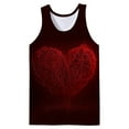 aDJFDGT Black Tank Top Mens Slim Fit Men's 3D Digital Printed Love