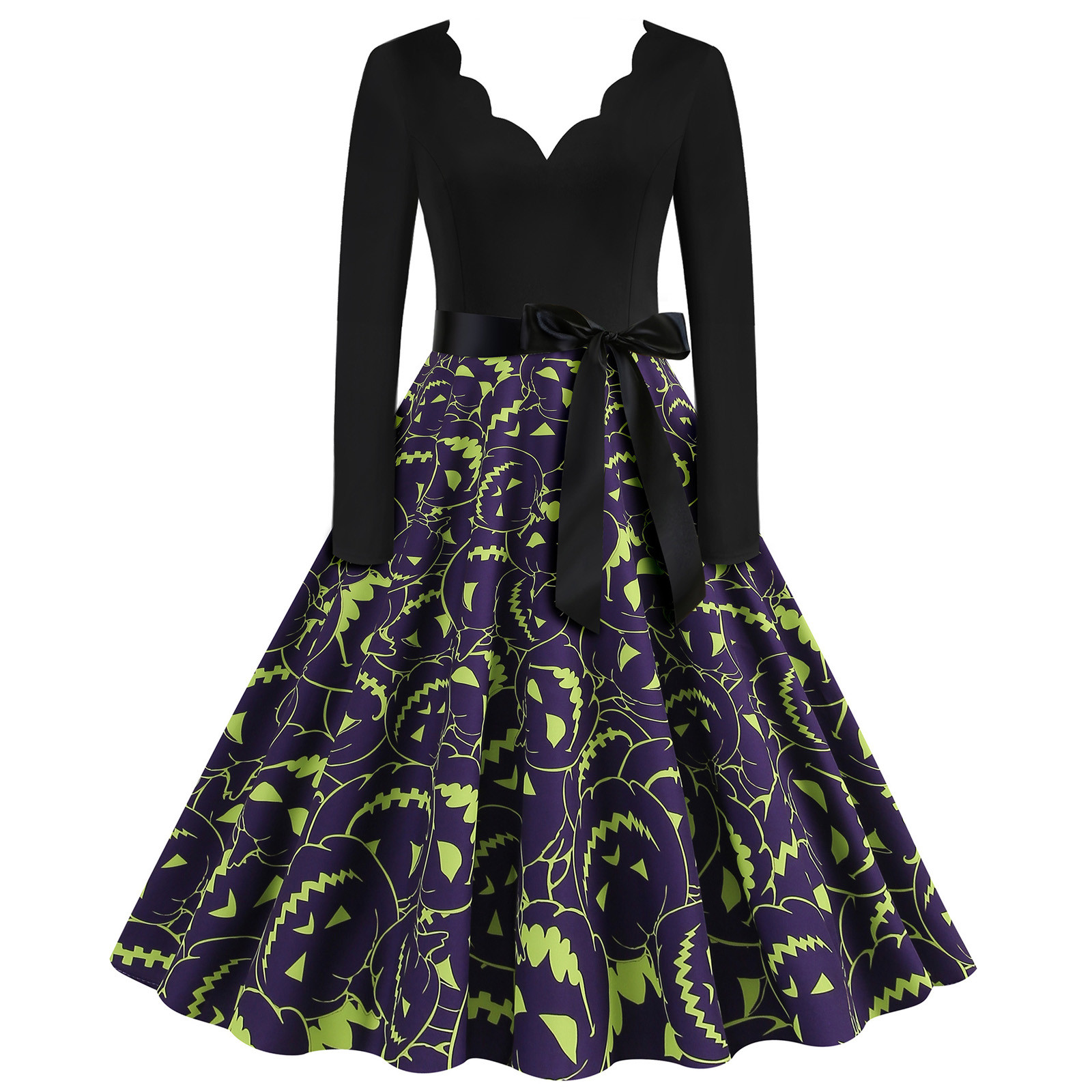 aDJFDGT Casual Dresses with Pockets for Women Women Vintage Long Sleeve