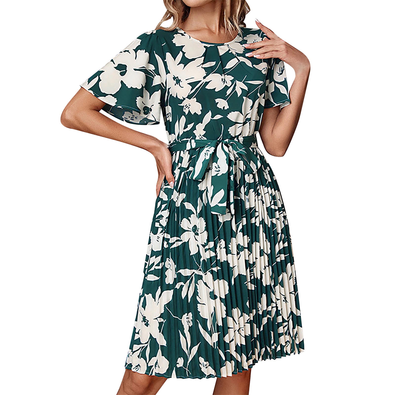 aDJFDGT Female Spring Wedding Guest Dress Womens Summer Dress Long ...
