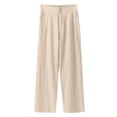 thumbnail image 1 of aDJFDGT Female Summer Women Pants Petite Short Ladies' New Straight Casual Pants, 1 of 4