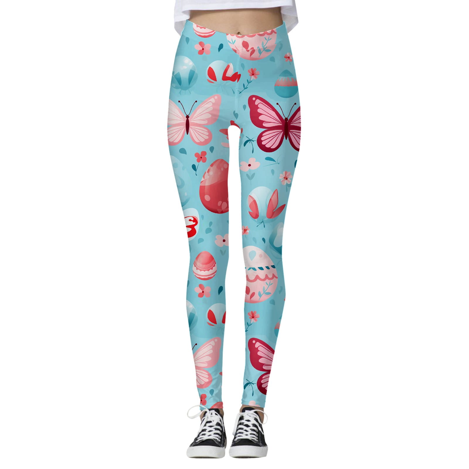aDJFDGT Leggings for Women Crotchless Ladies Fashion Easter