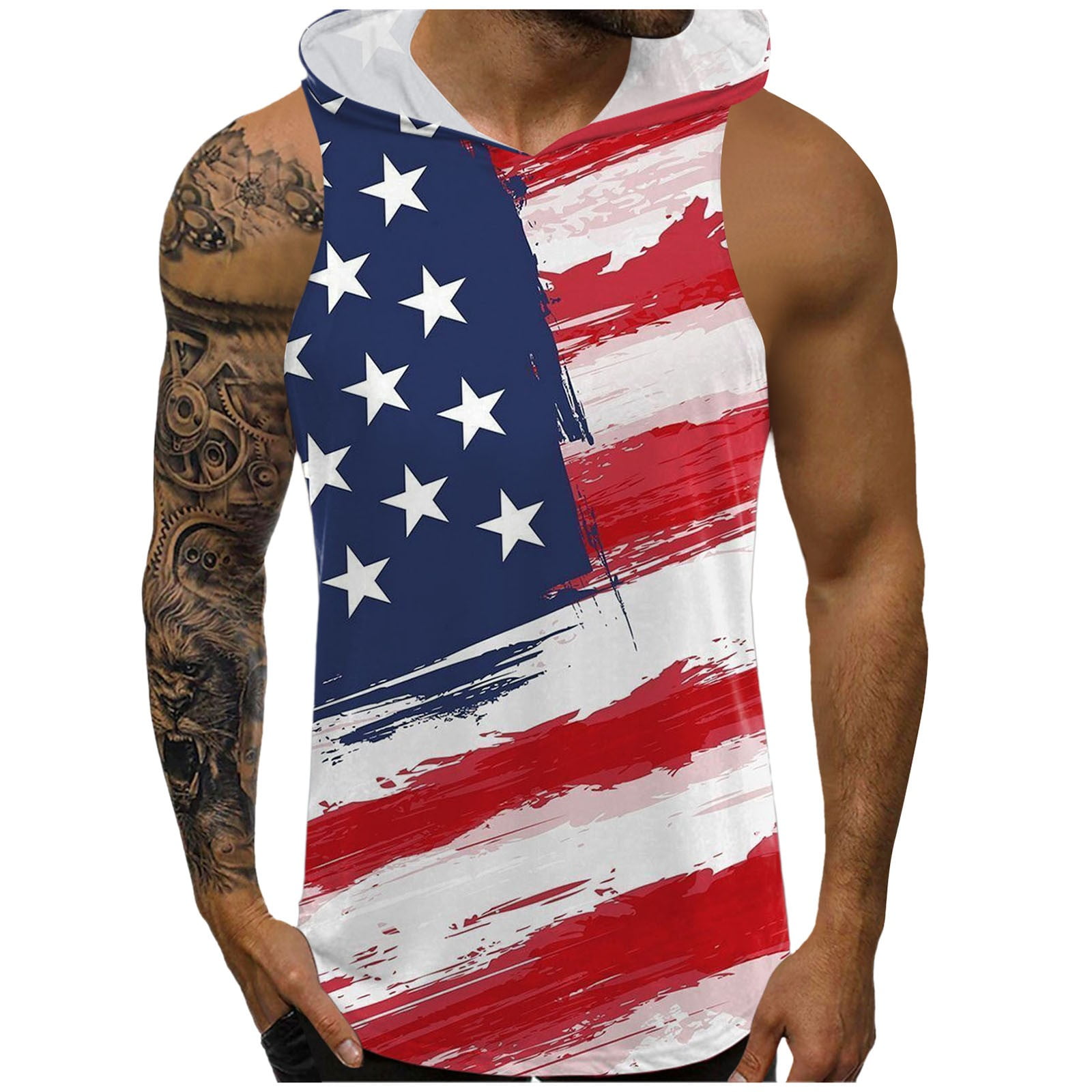 aDJFDGT Mens Tank Tops Summer Cotton Graphic Mens Outdoor Fitness Loose
