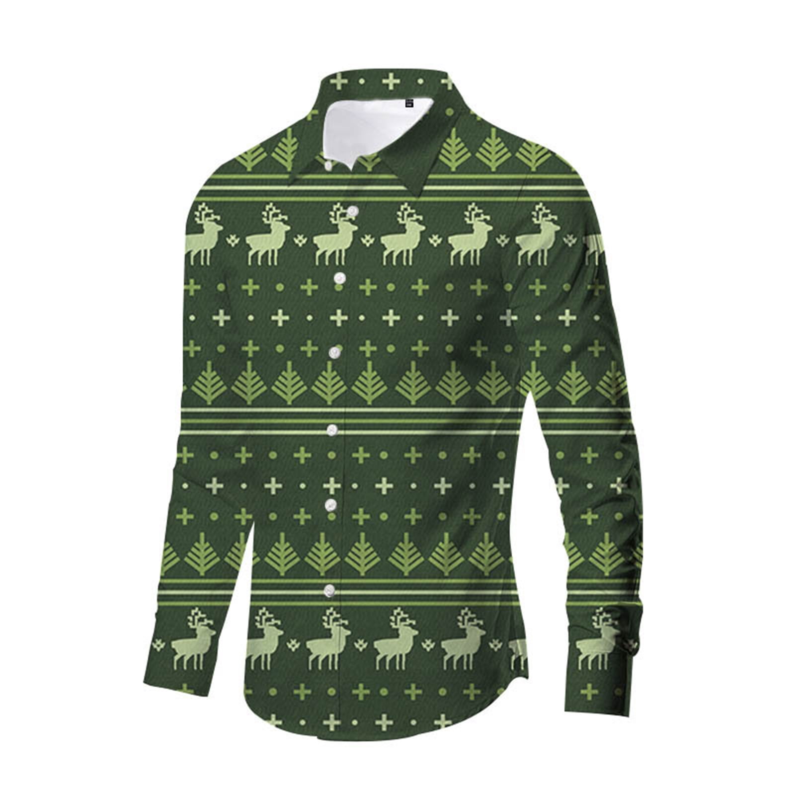 aDJFDGT TShirts Mens V Neck Men's Long Sleeve Dress Shirt Autumn