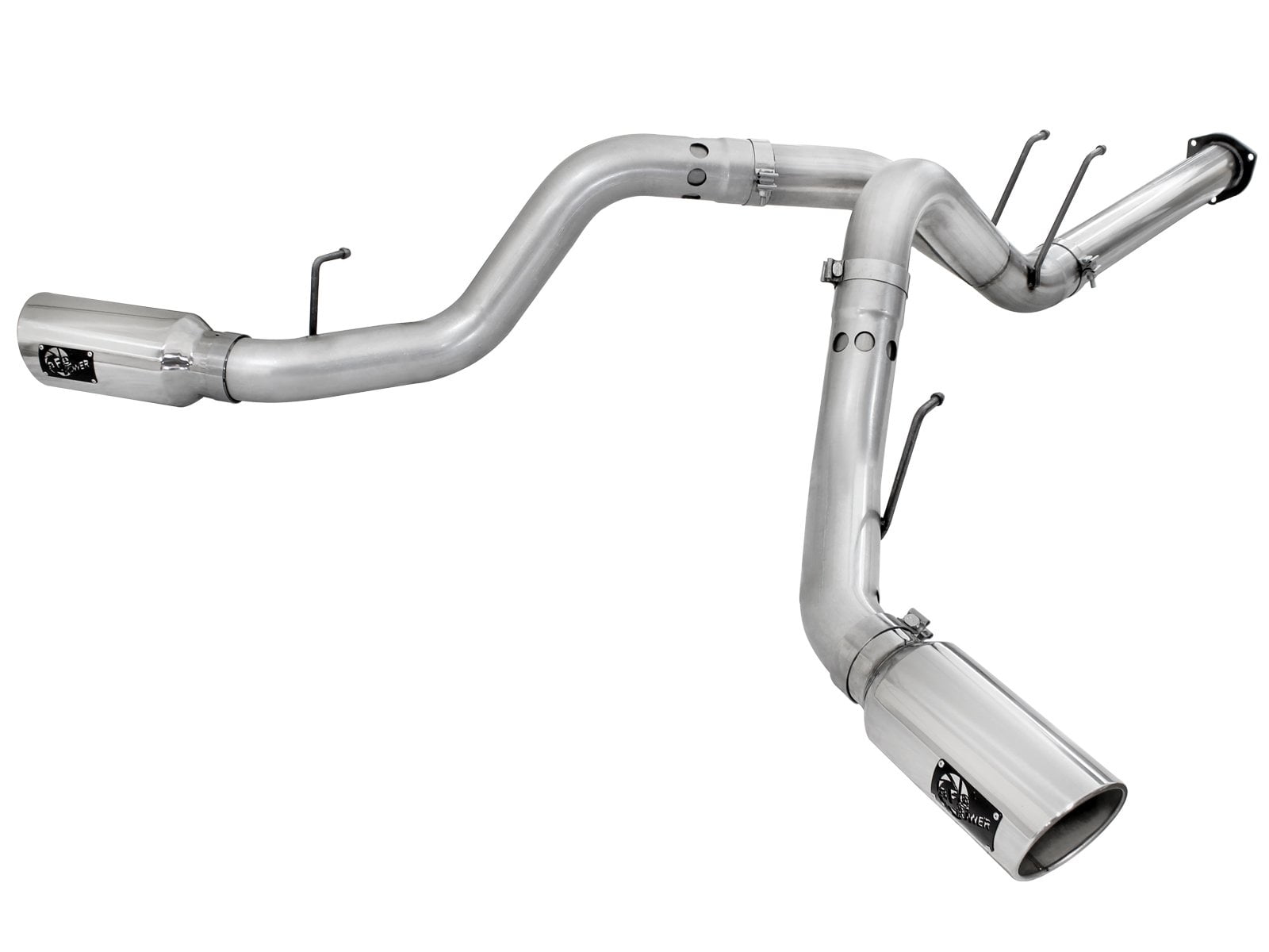 aFe Atlas Exhaust 4in DPF-Back Exhaust Aluminized Steel Polished Tip 11-14 ford Diesel Truck V8-6.7L Fits select: 2011-2014 FORD F250, 2011-2014 FORD F350