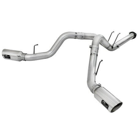 aFe Atlas Exhaust 4in DPF-Back Exhaust Aluminized Steel Polished Tip 11-14 ford Diesel Truck V8-6.7L Fits select: 2011-2014 FORD F250, 2011-2014 FORD F350