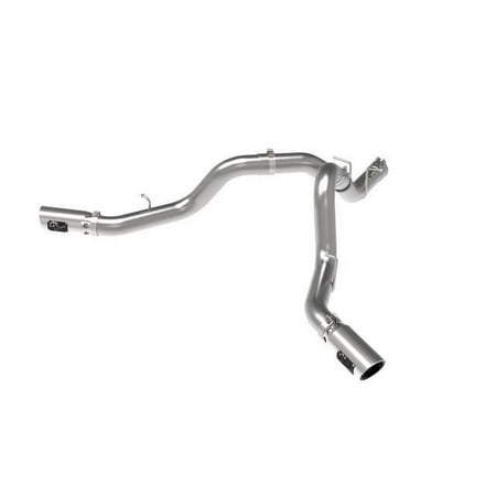 aFe Large Bore-HD 4in 409SS DPF-Back Exhaust System w/Polished Tips 20 GM Diesel Trucks V8-6.6L