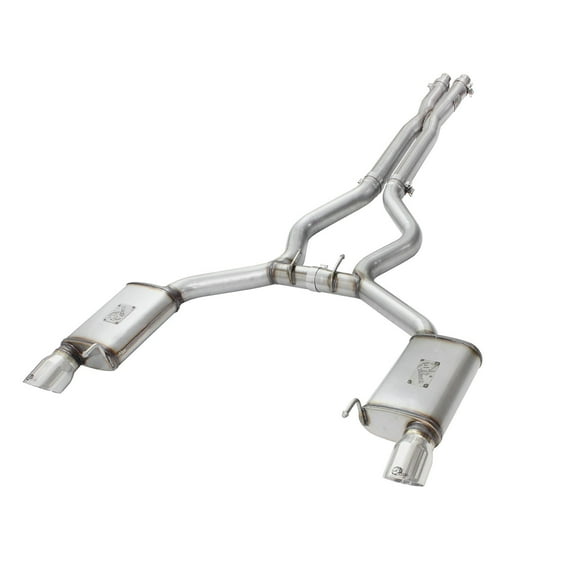 aFe MACHForce XP Dual 3in SS Cat-Back w/ Polished Tips 2015 Ford Mustang V8 5.0L