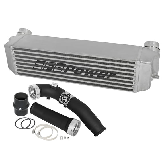 aFe Power 46-20222-B BladeRunner GT Series Intercooler; 5 in. Bar/Plate Core Design; Billet Alum. 2.5 in. Inlets/Outlets; 1/8 in. NPT Plug; Incl. 2.75 in. Cold Side Tube w/Hardware;