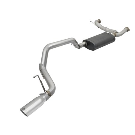 aFe Power 49-36114-P MACH Force-Xp Cat-Back Exhaust System; 3 in. Stainless Steel Tubing; Incl. High Flow Mufflers; Single Side Exit; 4 in. Polished Tip; Fits 10-17 Nissan Patrol 5-6L Non-US;