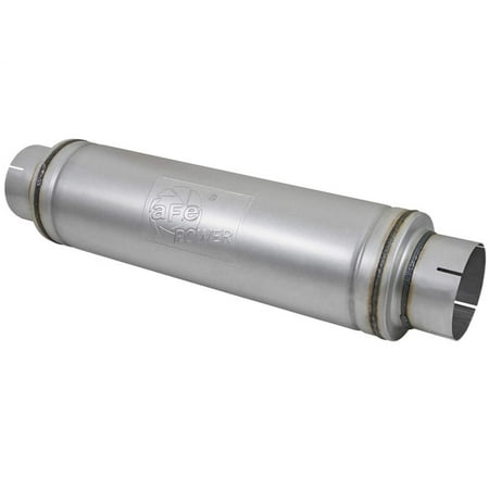 aFe Power 49M00023 ATLAS Muffler; Aluminized Steel; 5 in. Center Inlet/Center Outlet/24 in. Overall Length;