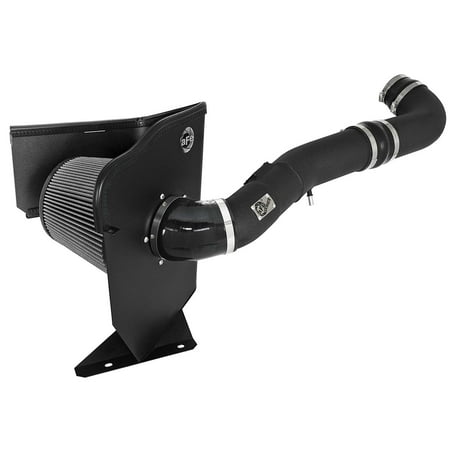 aFe Power 51-12872 Magnum FORCE Stage-2 Pro Dry S Air Intake System; Incl. Oil-Free Air Filter/Mandrel Bent Tubing/One-Piece Heat Shield/3 Angle Adapter/3.5 in. Dual Alum. Intake Tubes/Hardware;