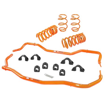 aFe Power 510-301001-N aFe Control Series Stage-1 Suspension Package; 1.25 Inch Drop; Incl. Front/Rear Sway Bars/Lowering Springs/Hardware; Powdercoat Tangerine Orange;