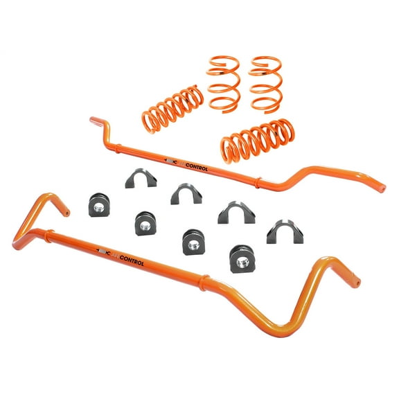 aFe Power 510-503001-N aFe Control Stage-1 Suspension Package; Incl. 32mm Adj Front Bar/29mm 3-Way Adj Rear Bar/Bushings and Rear Brackets/Rod End Links/Spacers; Tangerine Orange;