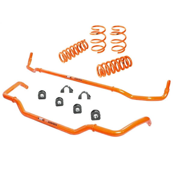 aFe Power 510-503002-N aFe Control Series Stage-1 Suspension Package; Incl. 32mm Adj Front Bar/29mm 3-Way Adj Rear Bar/Bushings and Rear Brackets/Rod End Links/Spacers; Tangerine Orange;