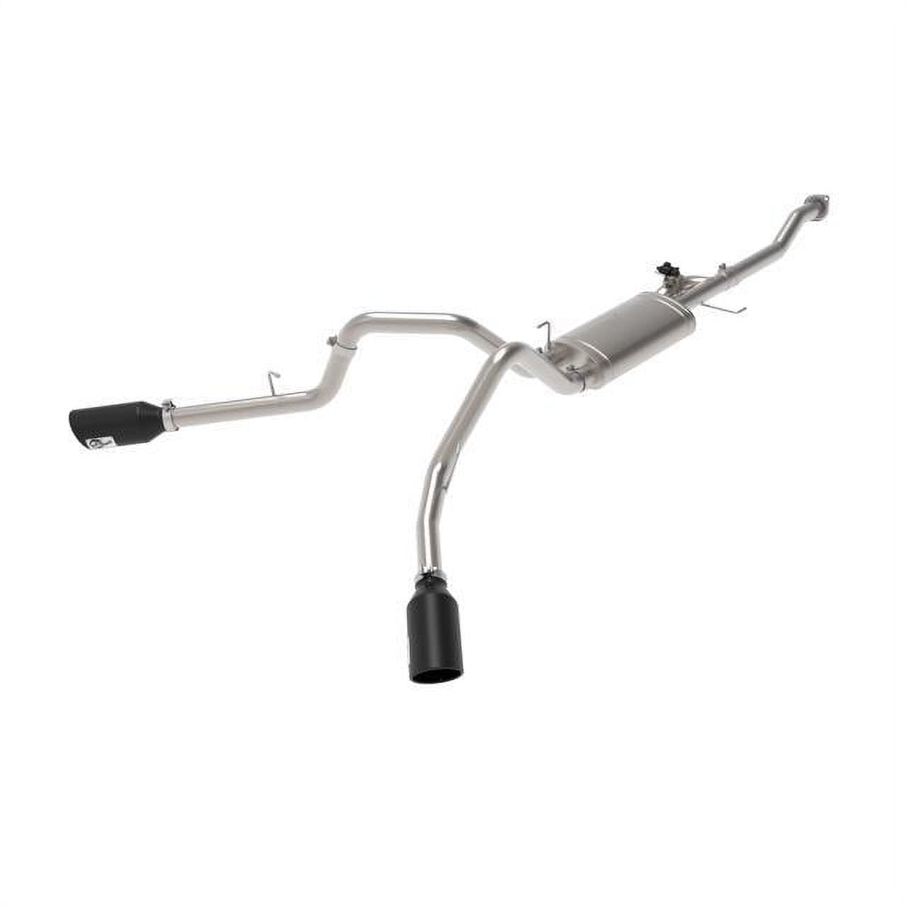 aFe Power Gemini XV 3 IN 304 Stainless Steel Cat-Back Exhaust System w/ Cutout Black Ford F-150 15-20 V6-2.7L/3.5L (tt)/V8-5.0L 49-33123-B Fits select: 2015-2021 FORD F150