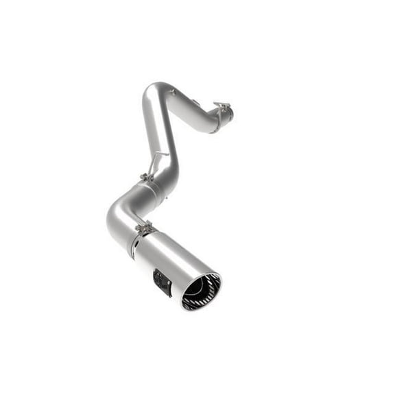 aFe Power Large Bore-HD 5 IN 409 Stainless Steel DPF-Back Exhaust System w/Polished Tip GM Diesel Trucks 2020 V8-6.6L (td) L5P 49-44125-P