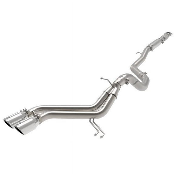 aFe Power Takeda 2-1/2 IN to 3 IN 304 Stainless Steel Cat-Back Exhaust w/ Polished Tips Hyundai Veloster 13-17 L4-1.6L (t) 49-37018-P