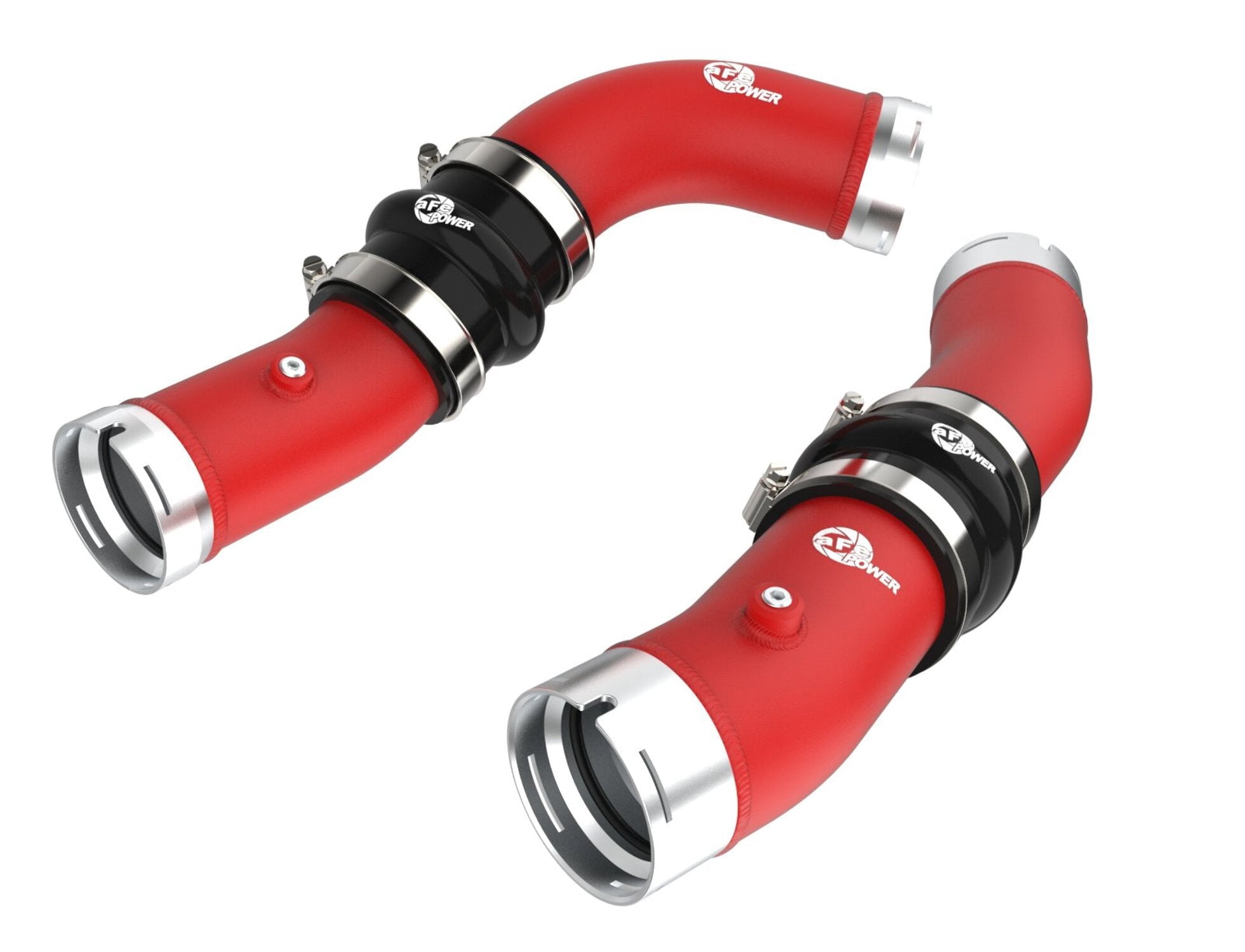 BladeRunner 2-1/2 IN & 3 IN Aluminum Hot and Cold Charge Pipe Kit Red