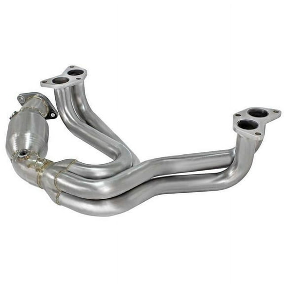 aFe 48-36005-1HC Twisted Steel 304 Stainless Steel Long Tube Header with Catalytic Converter for Toyota 86, Subaru BRZ, and Scion FR-S