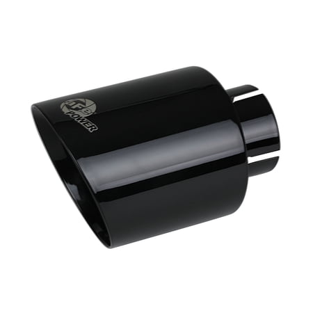 aFe Takeda 409 SS Clamp-On Exhaust Tip 2.5in. Inlet / 4.5in. Outlet / 7in. L - Black - 49T25454-B071