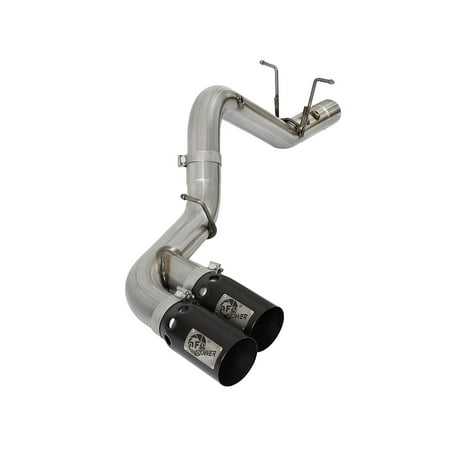 aFe Victory Series 4in 409-SS DPF-Back Exhaust w/ Dual Black Tips 2017 GM Duramax V8-6.6L(td) L5P