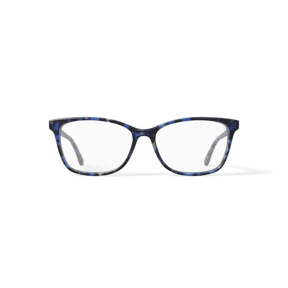 M America Women's Freeport Lapis Square Prescription Eyeglasses with Case, Blue Tortoise