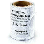 aZengear Clear Tenacious Waterproof Tape 3x40in Roll, Patch Repair Kit for Tents, Jackets, Inflatables, Awnings, RV