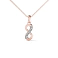 thumbnail image 1 of aaXia 10K Rose Gold Diamond Accent Infinity Pendant Necklace, 1 of 5