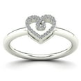 thumbnail image 1 of aaXia 10K White Gold 1/10ct TDW Diamond Loop Heart Ring, 1 of 5