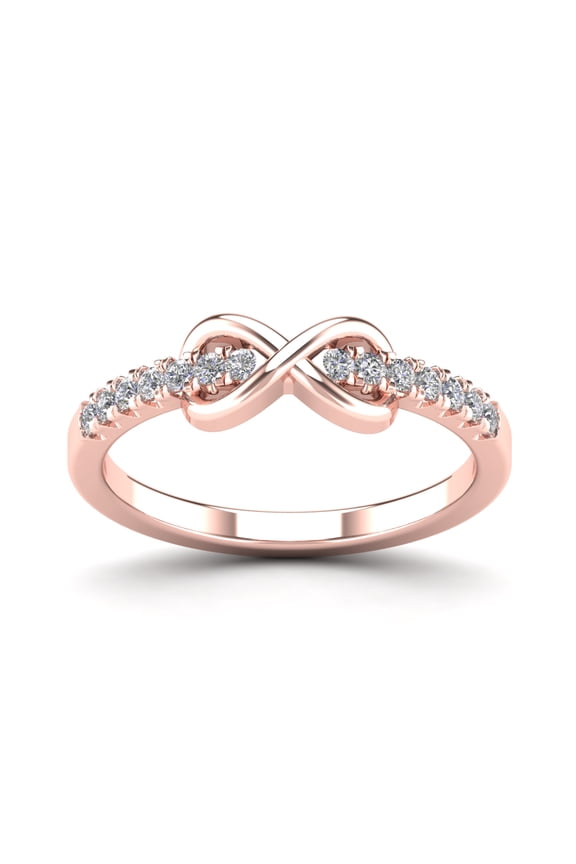 aaXia 14K Rose Gold 1/5ct. TDW Diamond Infinity Ring