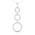 thumbnail image 1 of aaXia 14K White Gold Diamond 1/4ct TDW Trio-Circle Pendant Necklace, 1 of 4