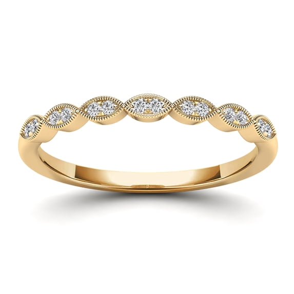 aaXia 14K Yellow Gold 1/20ct. TDW Diamond Stackable Ring