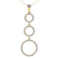 thumbnail image 1 of aaXia 14K Yellow Gold Diamond 1/4ct TDW Trio-Circle Pendant Necklace, 1 of 3