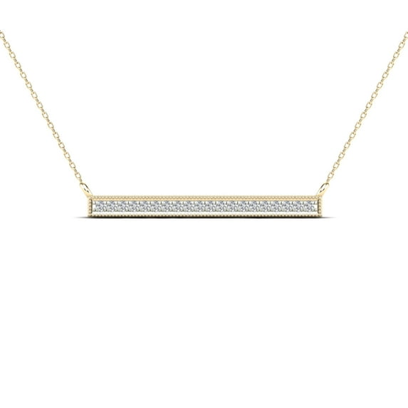 aaXia 14K Yellow Gold Diamond Accent Bar Necklace (H-I, I1-I2)