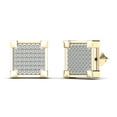 thumbnail image 1 of aaXia Men’s 14K Yellow Gold 1/3ct TDW Diamond Square Stud Earrings, 1 of 4