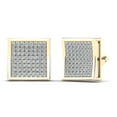 thumbnail image 1 of aaXia Men’s 14K Yellow Gold 3/8ct TDW Diamond Square Stud Earrings, 1 of 4
