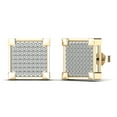 thumbnail image 1 of aaXia Men’s 14K Yellow Gold 3/8ct TDW Diamond Square Stud Earrings, 1 of 3